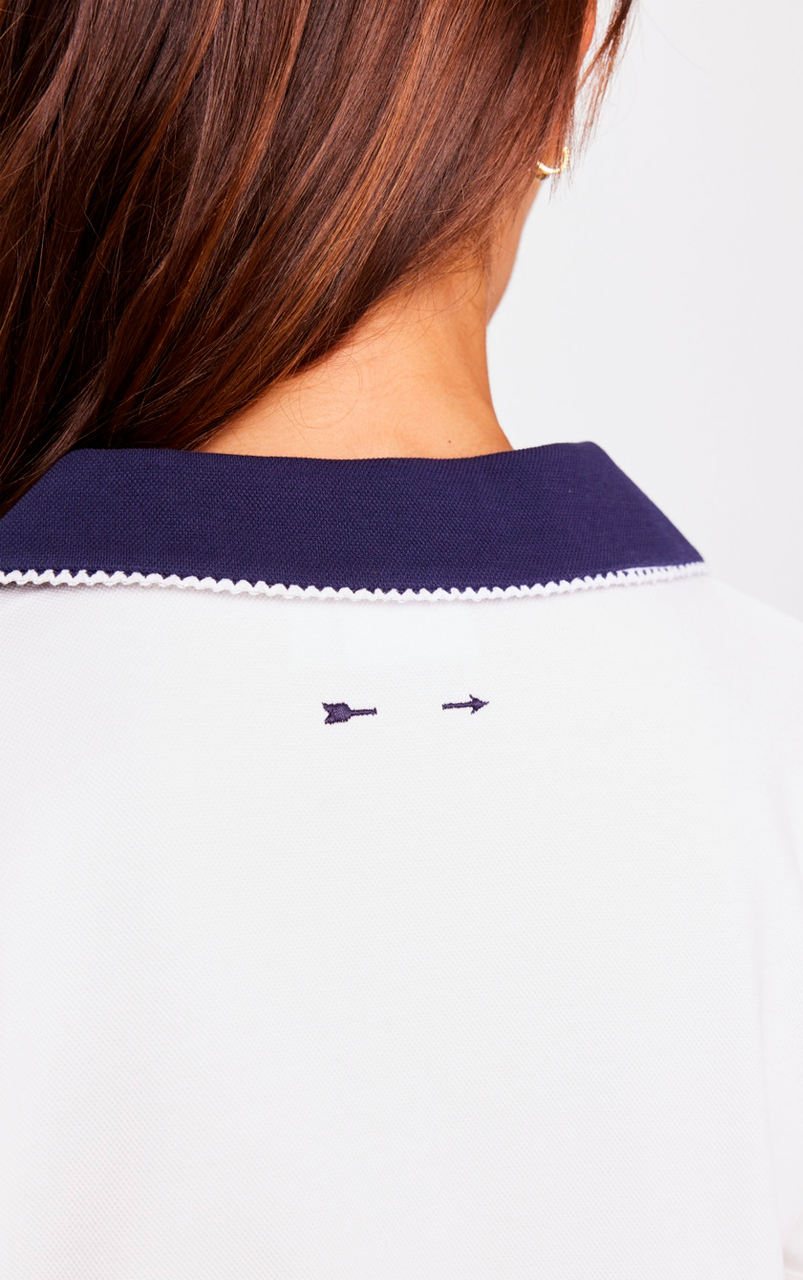 JACOBS V NECK COLLARED POLO WHITE