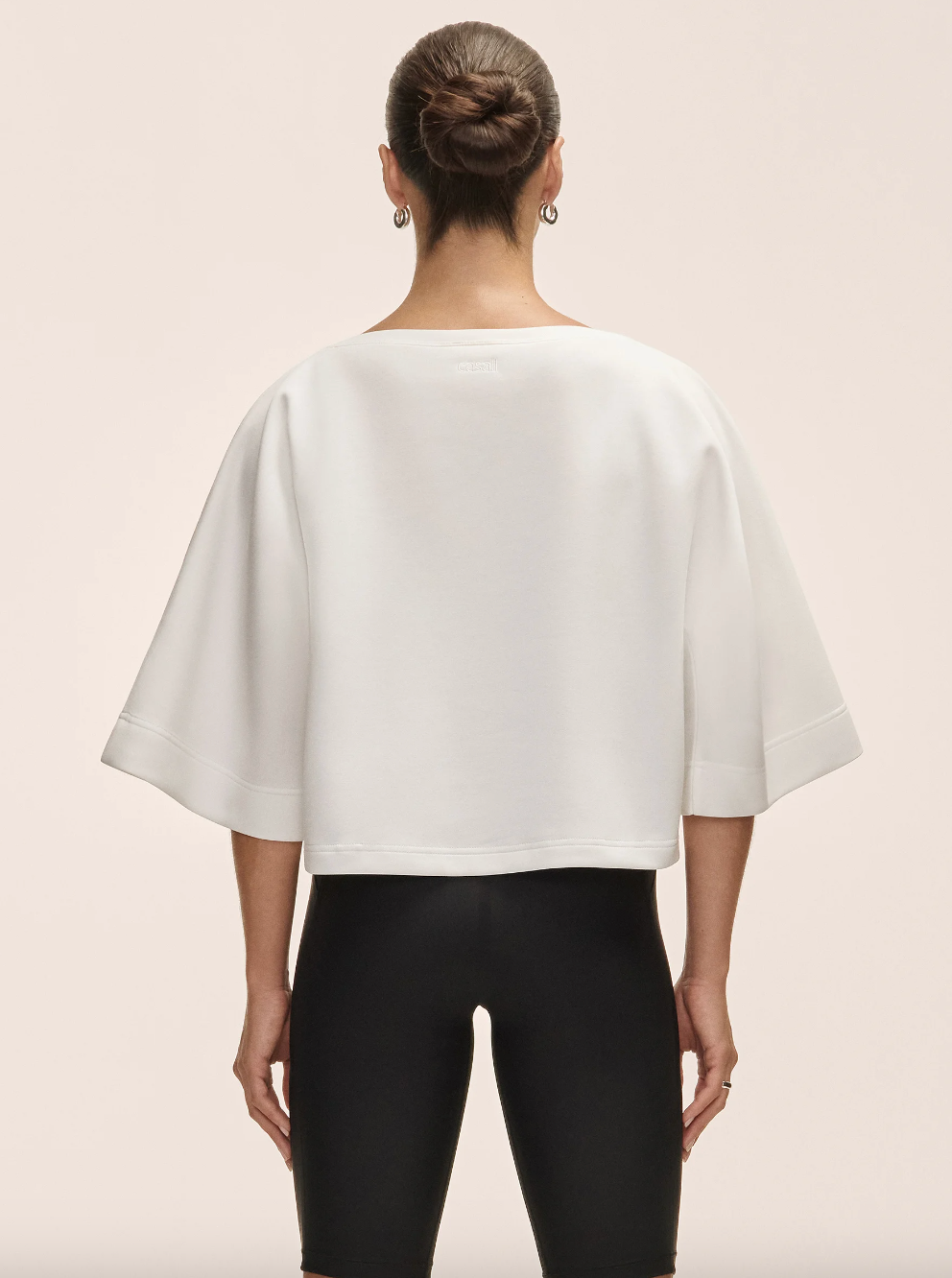 Aria Cropped Boatneck White
