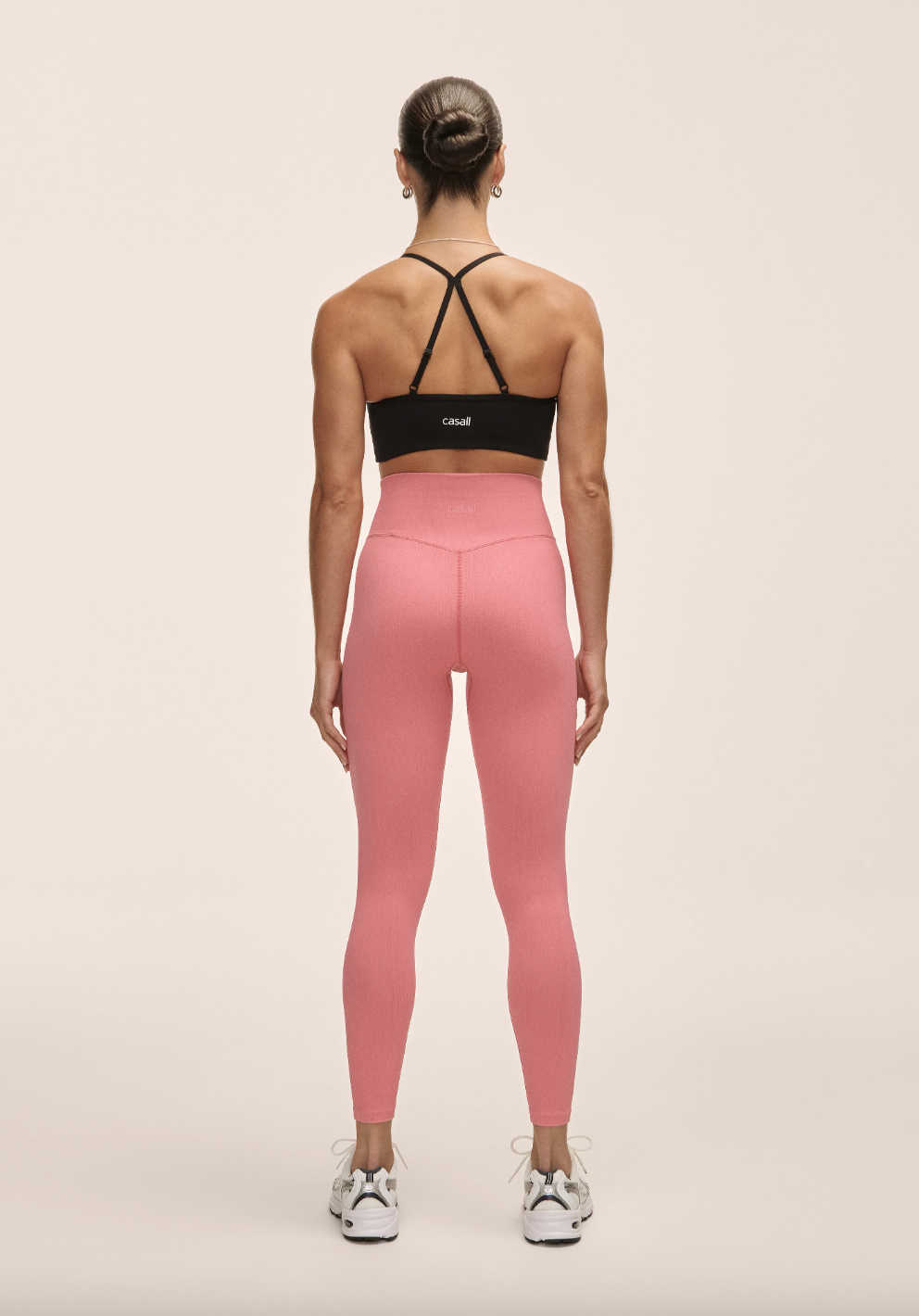 Multi Rib Seamless High Waist Tights Soft Berry