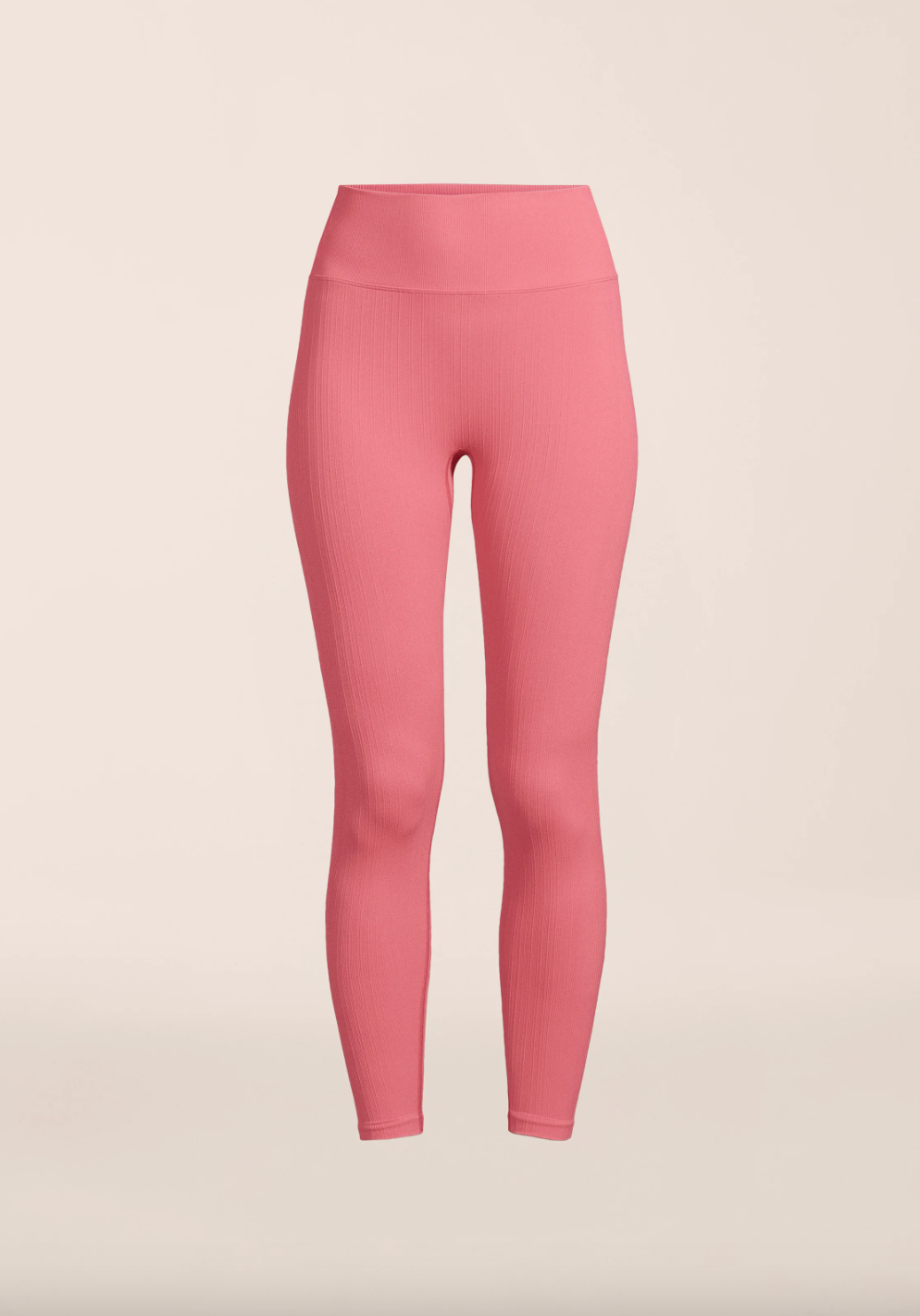 Multi Rib Seamless High Waist Tights Soft Berry