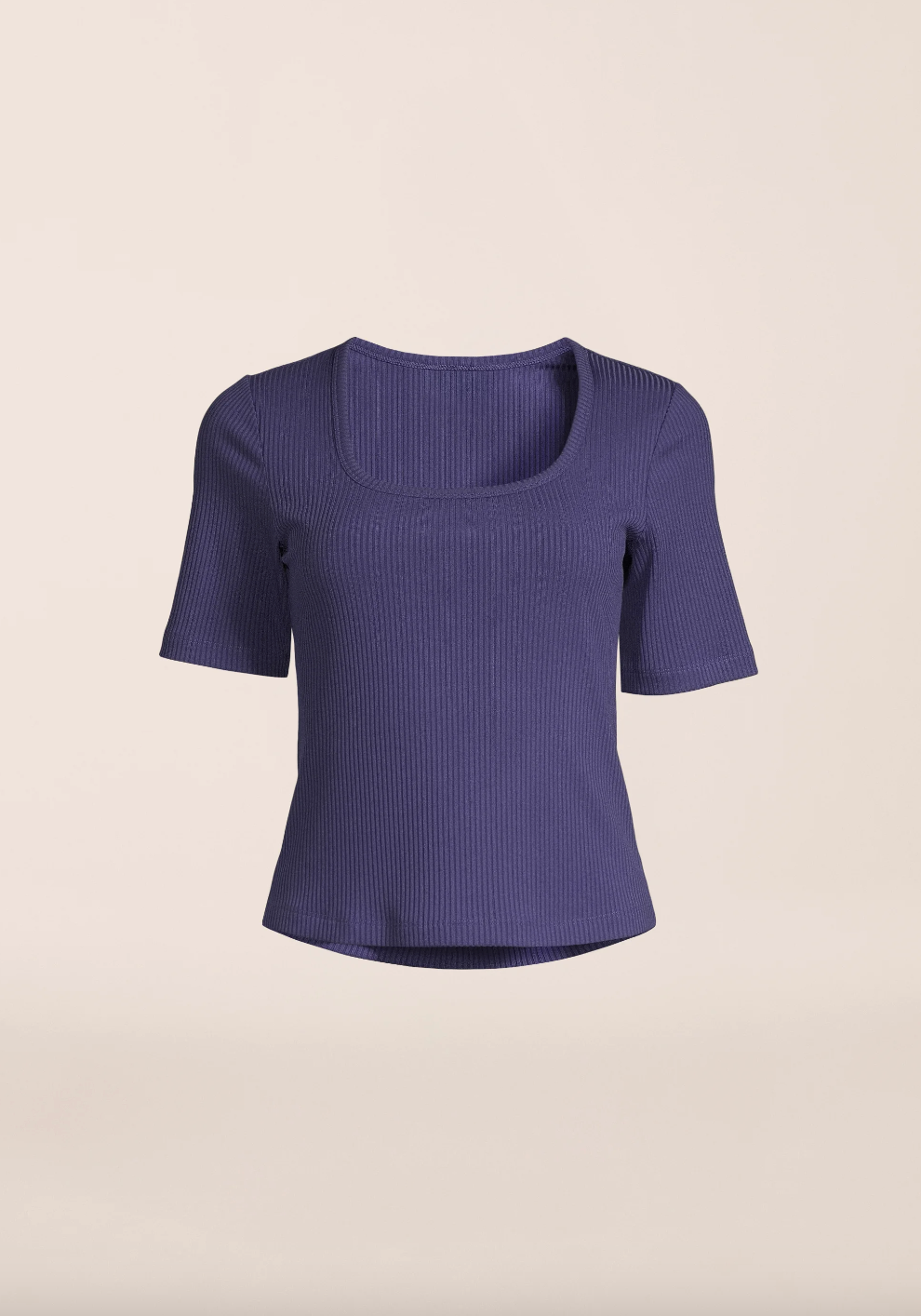 Scoop Rib Tee Purple Eclipse
