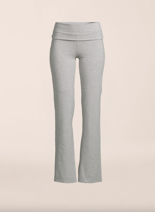 Sublime Folded Flare Pants Grey Melange