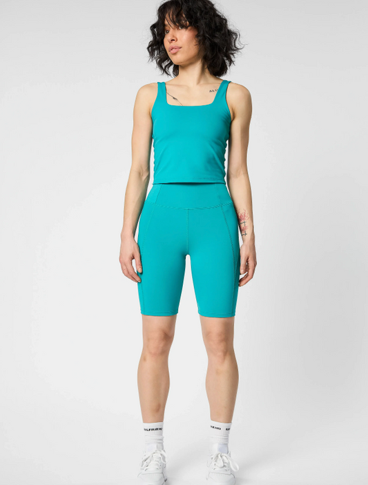 Compressive High-Rise Bike Shorts Peacock