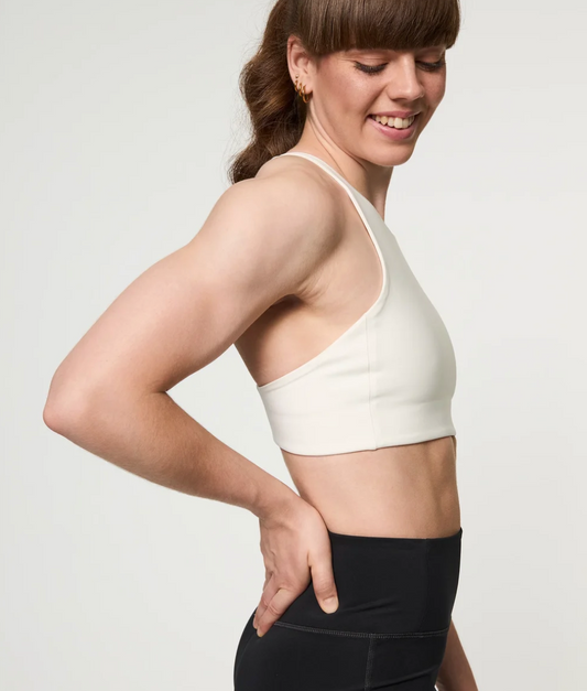 Topanga Bra, Cross-Back Ivory