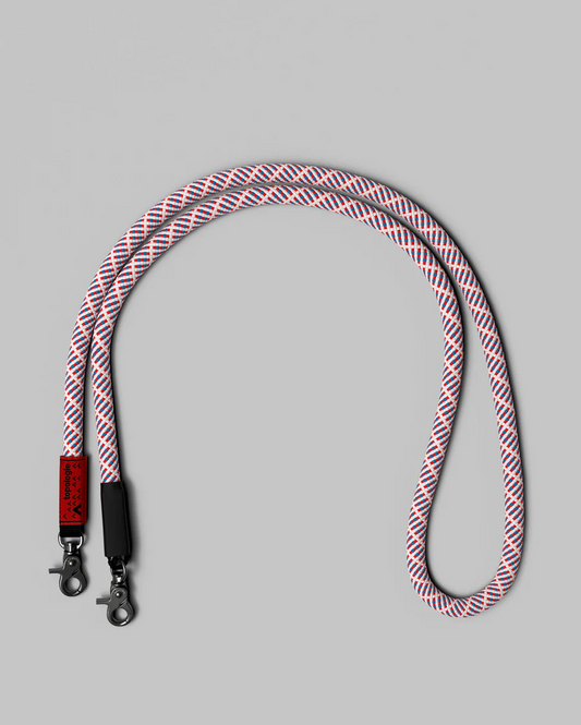 10mm Rope Strap Red-White-Blue Lattice