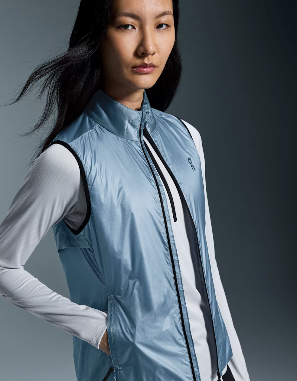 Weather Vest Women Chambray