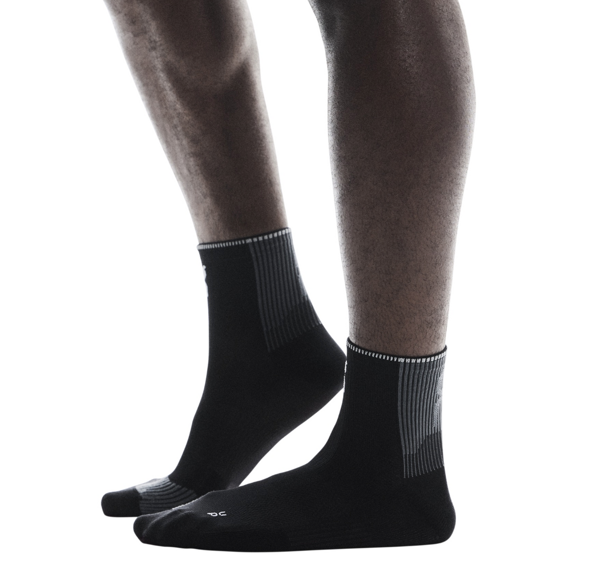 Performance Run Sock Mid Unisex Black | Eclipse