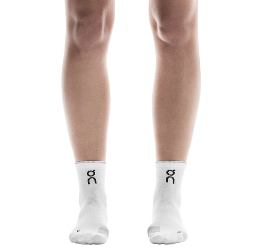 Performance Run Sock Mid Unisex White | Glacier