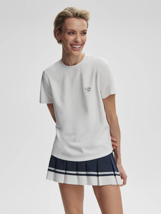 mattie branded tee white