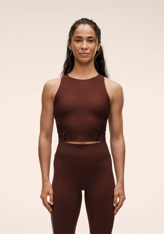 Sculpture Top Dark Brown