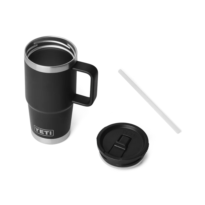 Rambler 20 Oz (591 ml) Travel Straw Mug Black