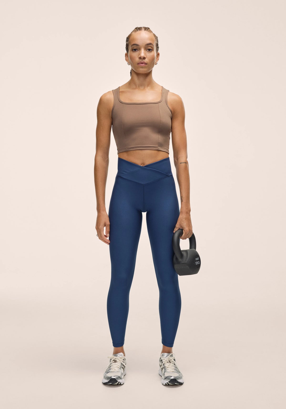 Edge Crop Top Khaki