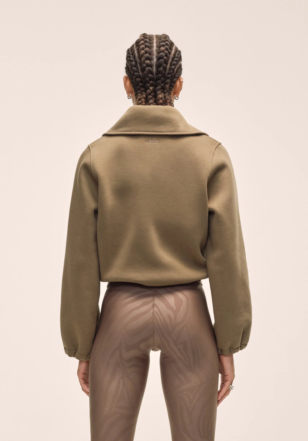 Easy Half Zip Sweater Khaki