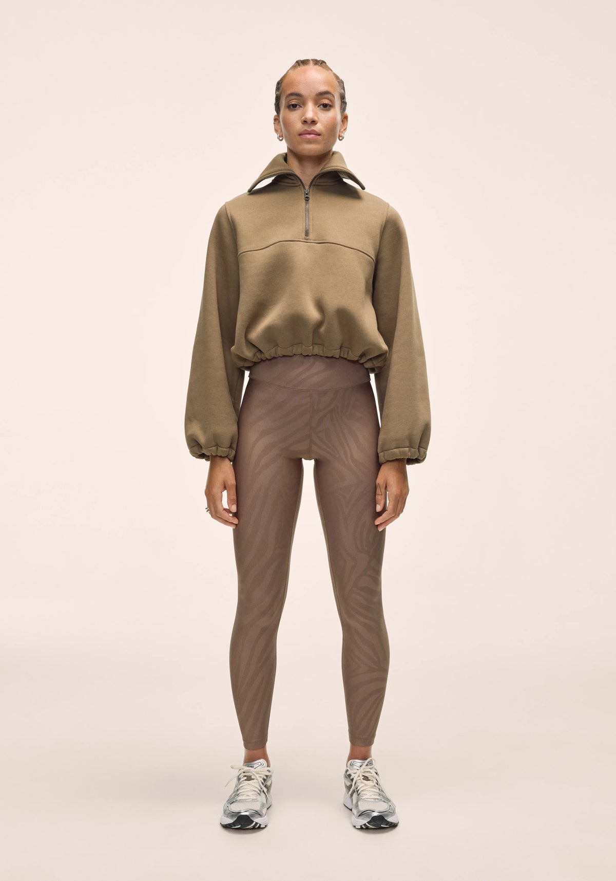 Easy Half Zip Sweater Khaki