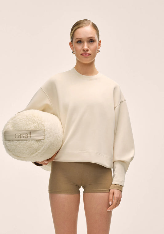 Peachy Crew Neck Lamb White