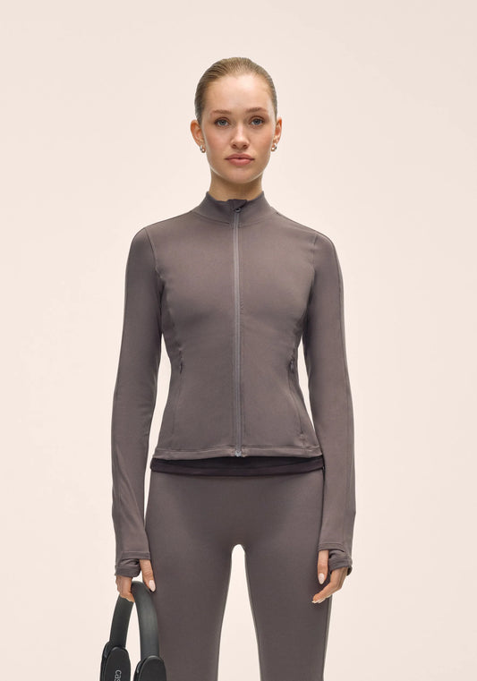 Soft Touch Zip Jacket Dark Grey