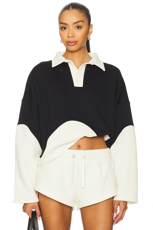 Wave Sofia Sweater Black / Chantilly