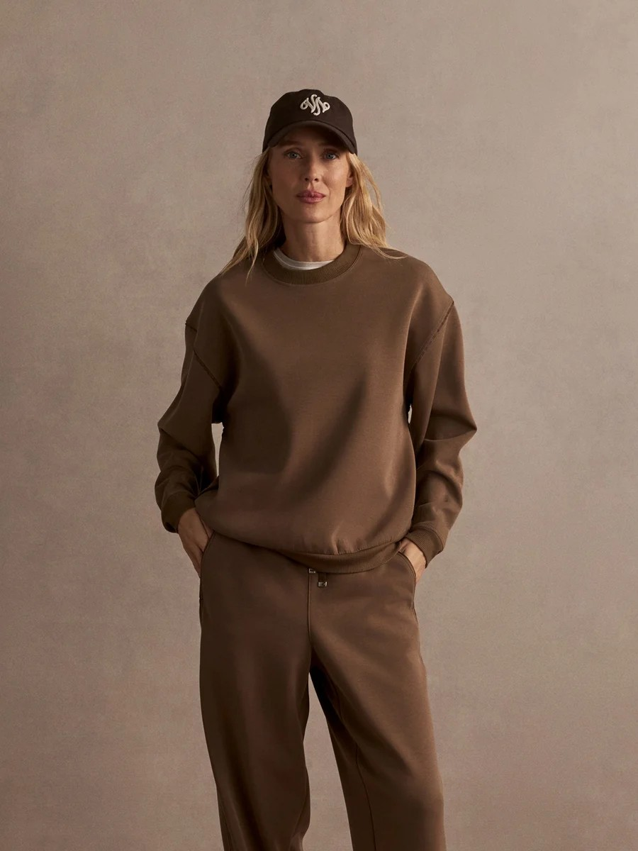 coralie crew neck sweat teak olive