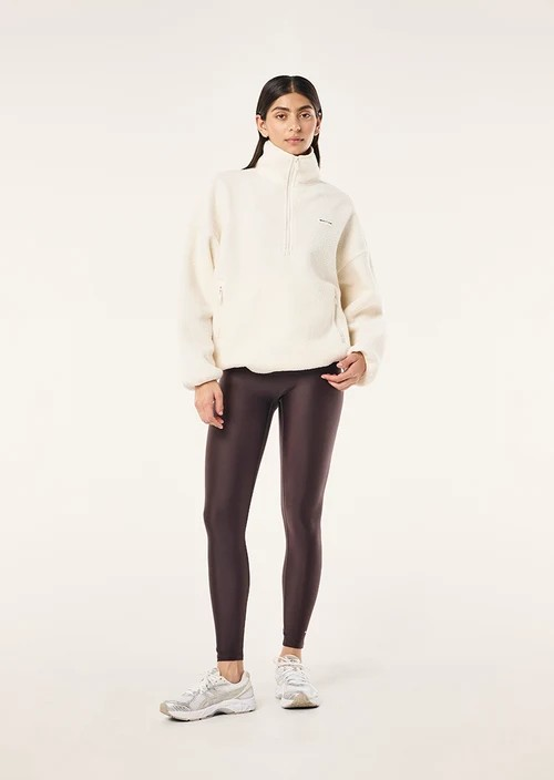 ROTATE QUARTER ZIP WHISPER WHITE CREAM
