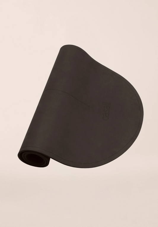 Oval Pilates and Training Mat 8mm Dark Brown