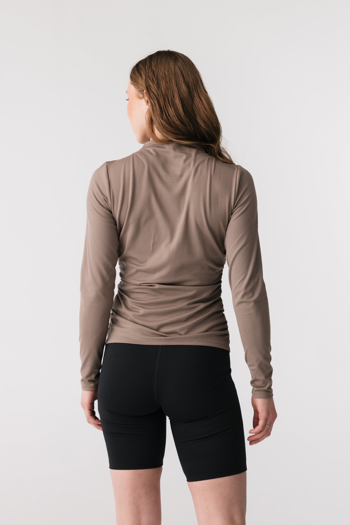Alessia Gathered Long Sleeve Top Falcon