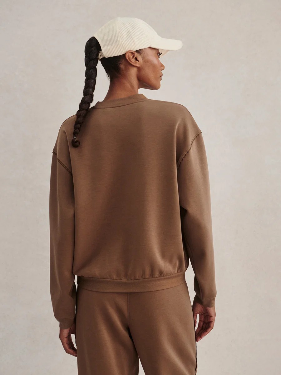 coralie crew neck sweat teak olive