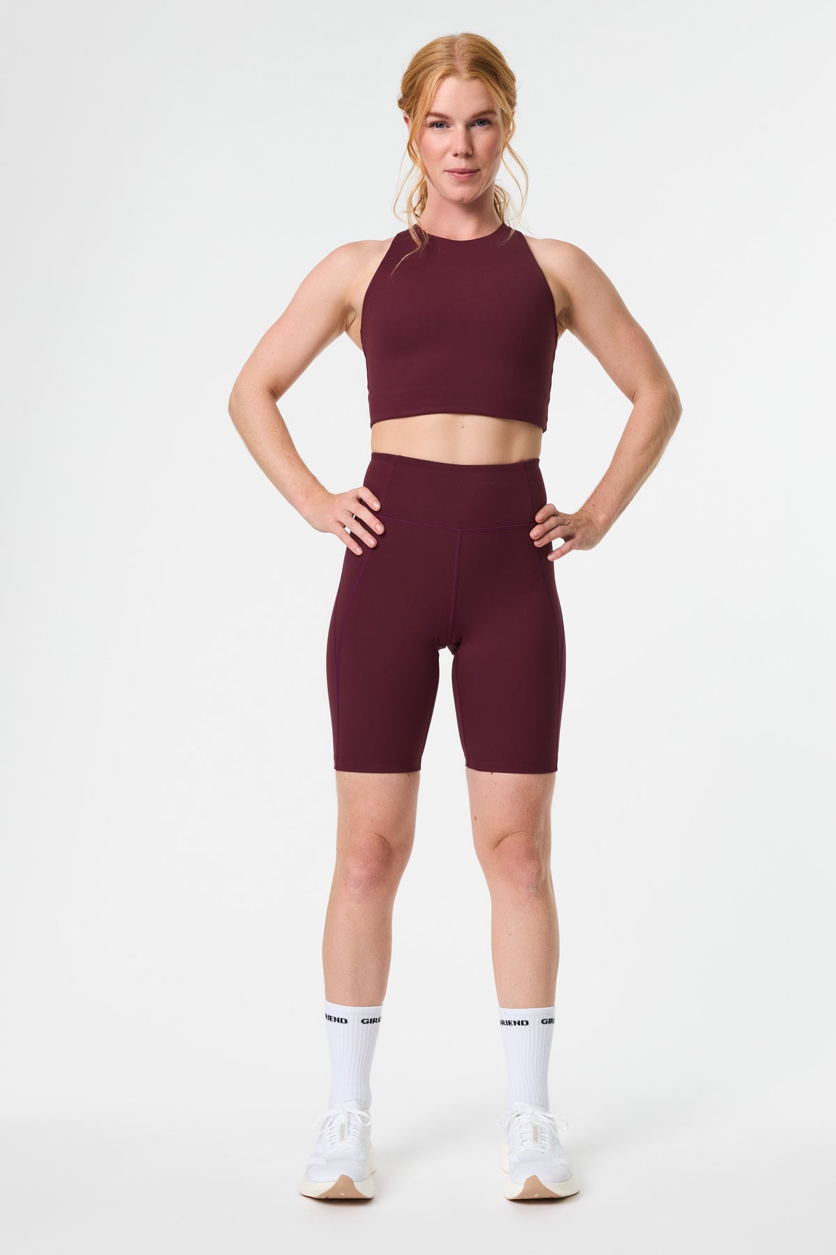 Compressive High-Rise Bike Shorts Mulberry