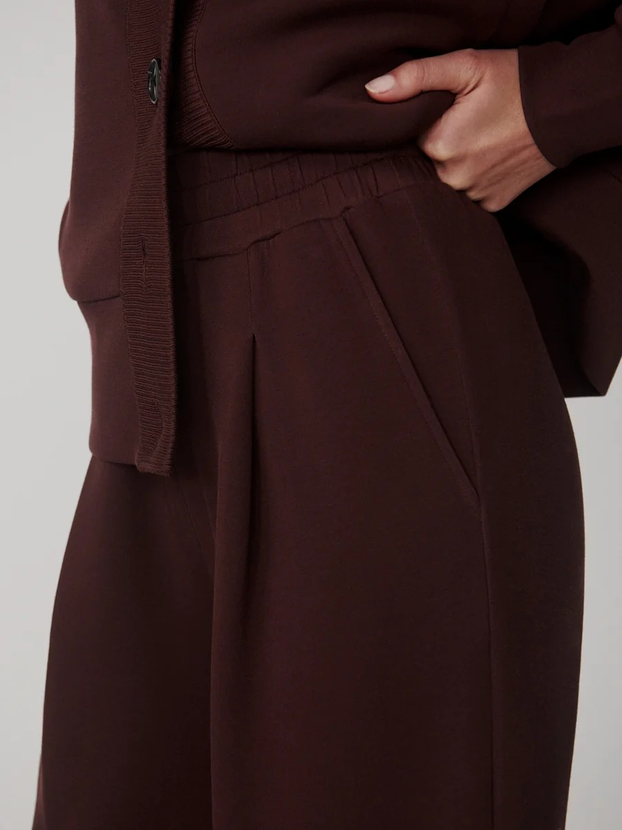 the extra wide leg pant 29.5 deep mahogany