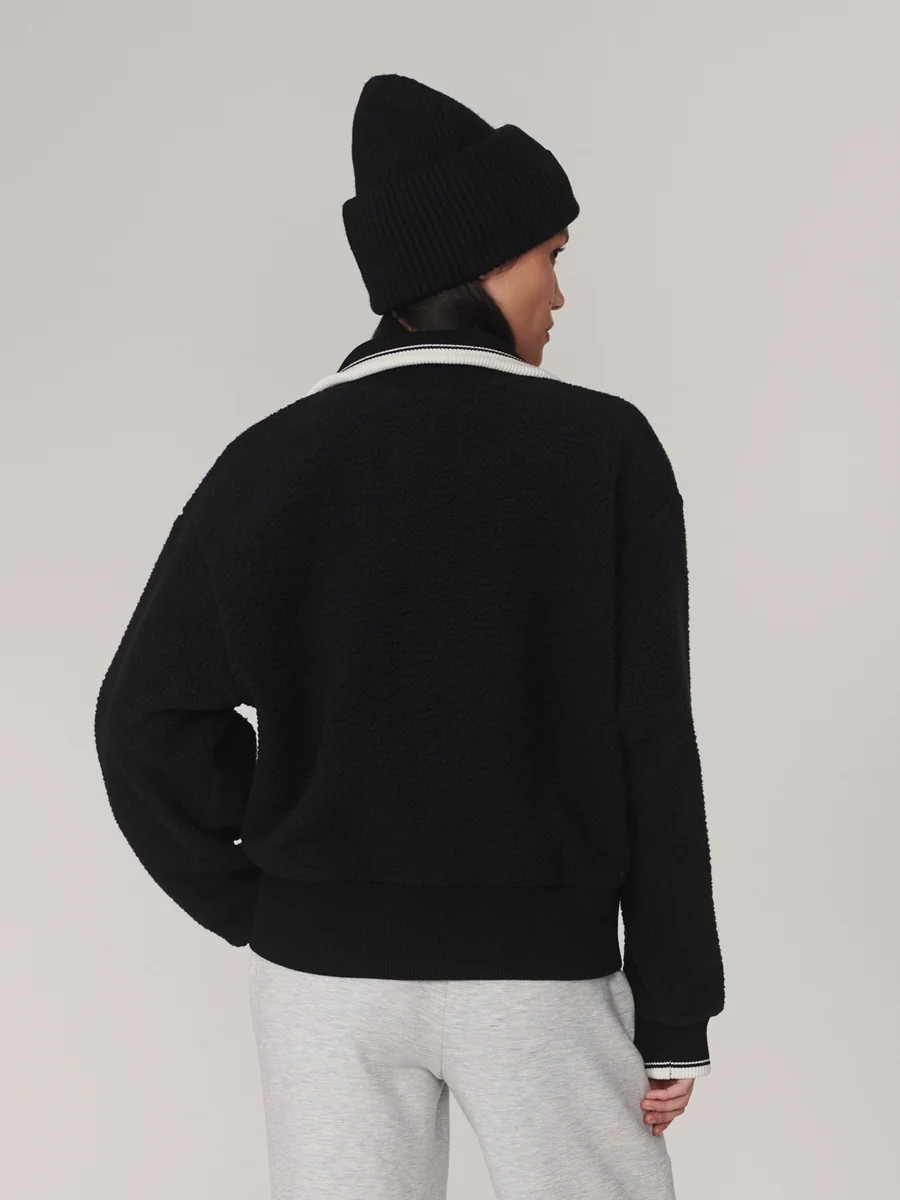 anika half zip fleece black