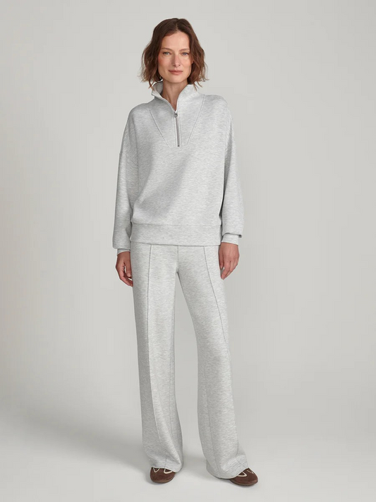 the wide leg pant 30 light grey marl