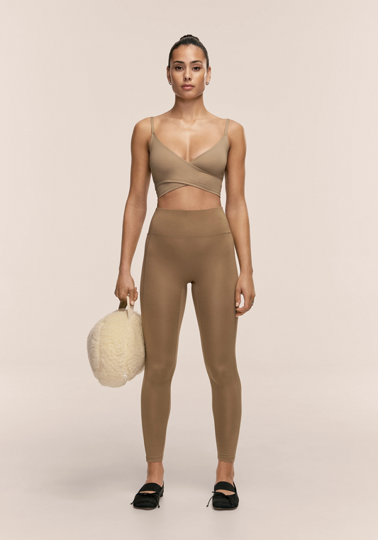 Soft Touch High Waist Tights Light Khaki