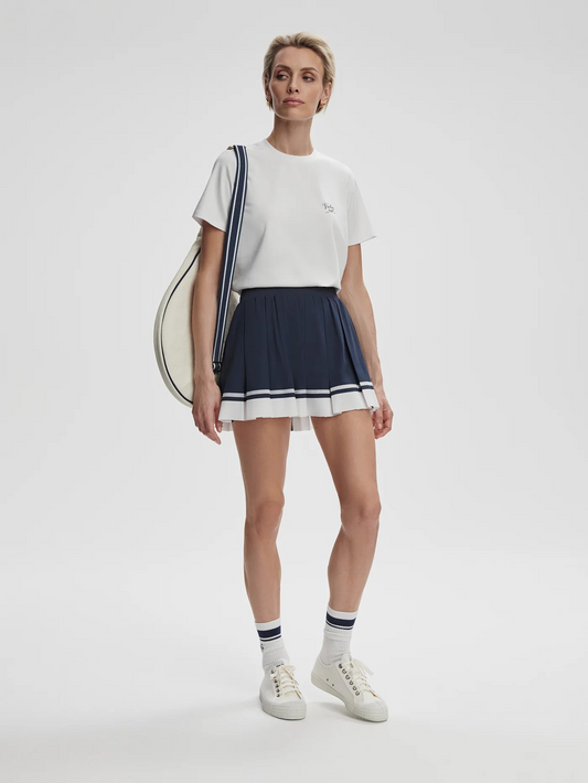 mariam midrise skort 14.5 blue nights/white