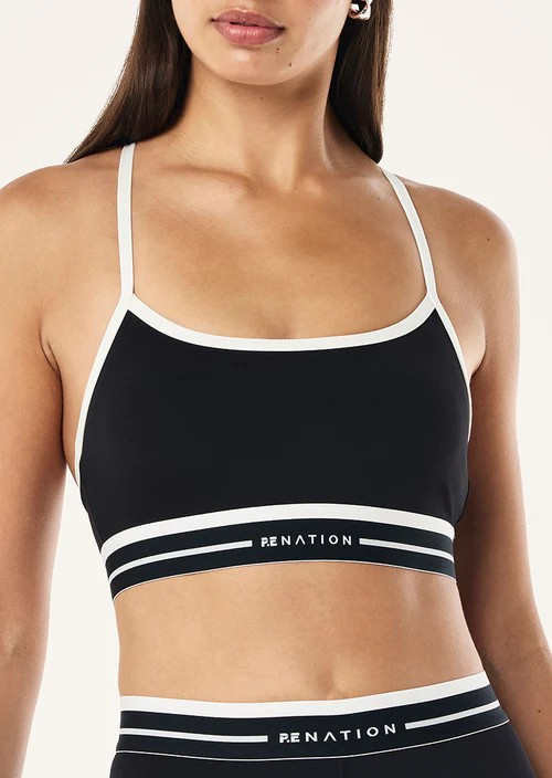 ADVANTAGE SPORTS BRA BLACK / WHISPER WHITE