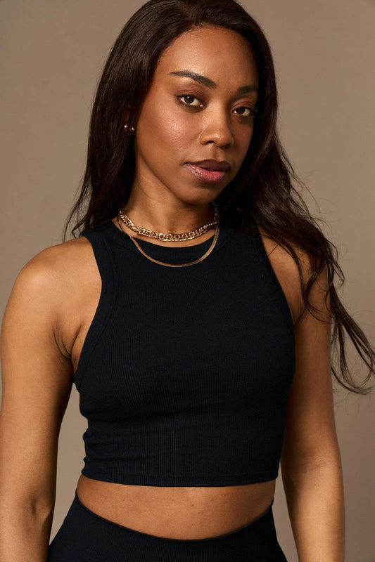Crescent Tank Top Negro