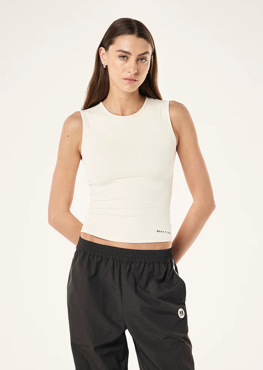 FOUNDATION MUSCLE TANK WHISPER WHITE