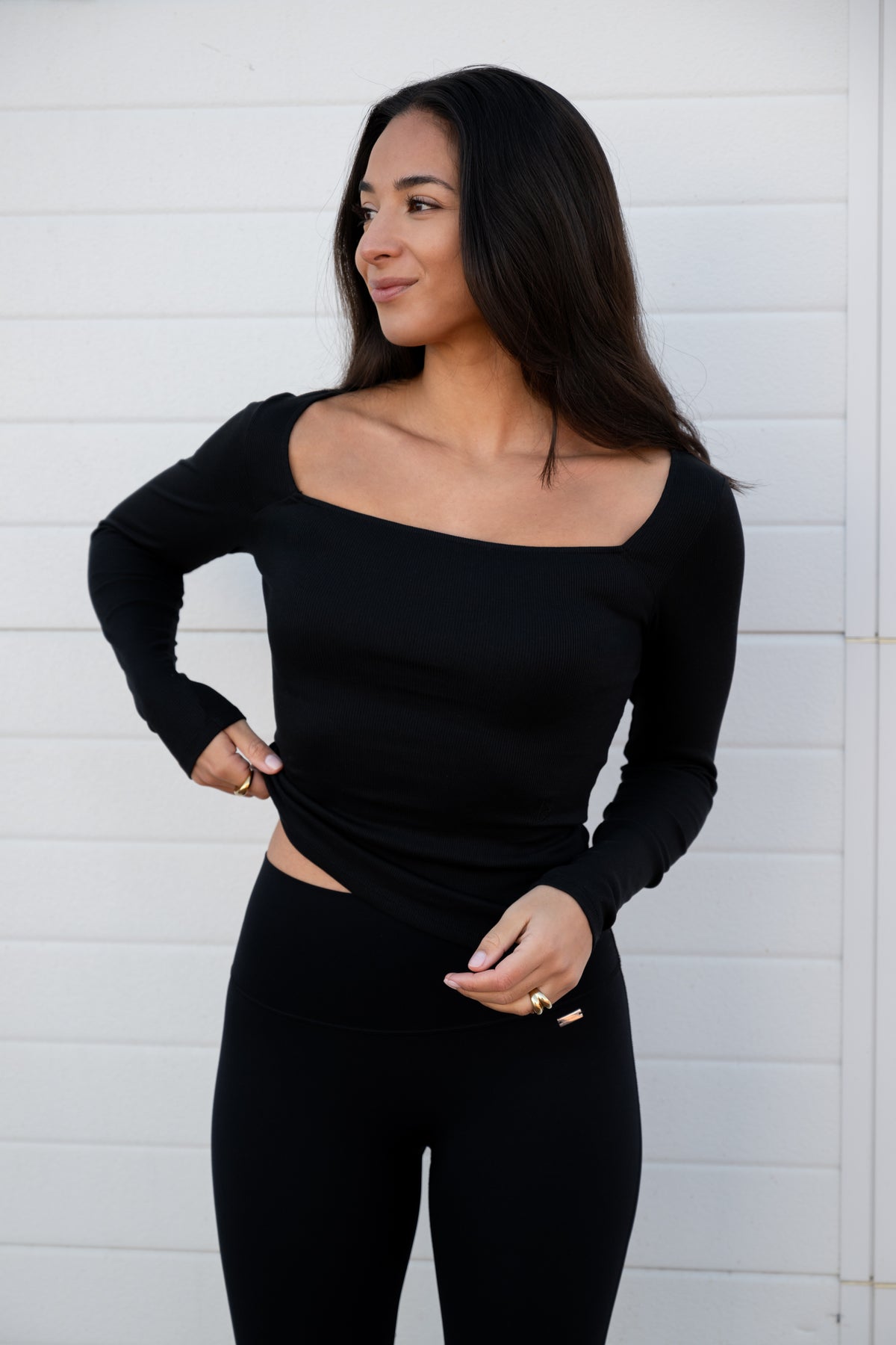Square Long Sleeve Negro
