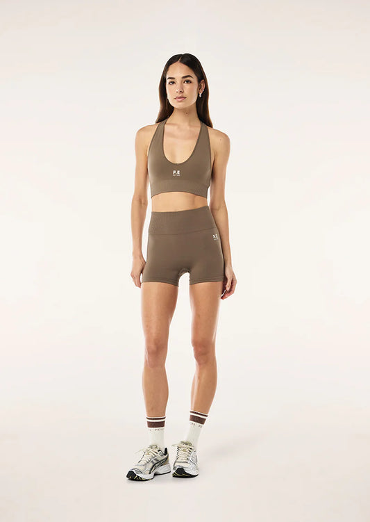 RESTORE SEAMLESS 2.5 INCH BIKE SHORT WALNUT