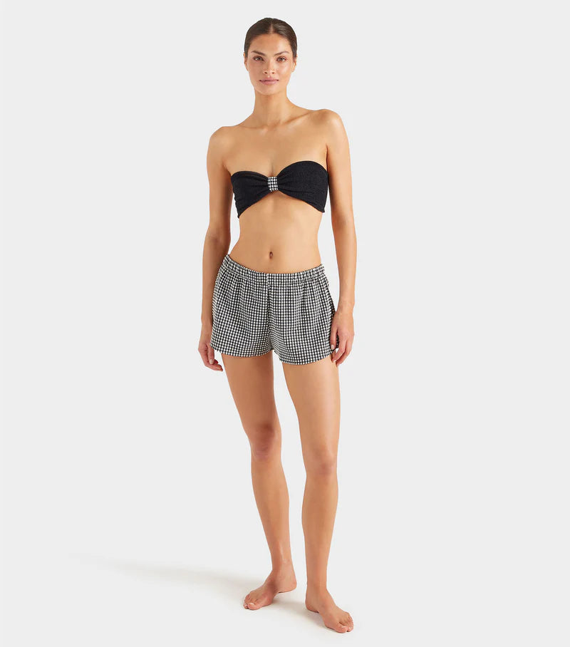 Runner Shorts Gingham Black