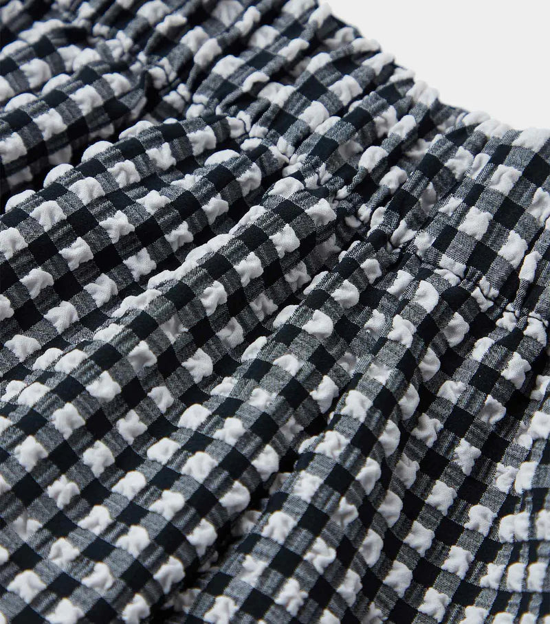Runner Shorts Gingham Black