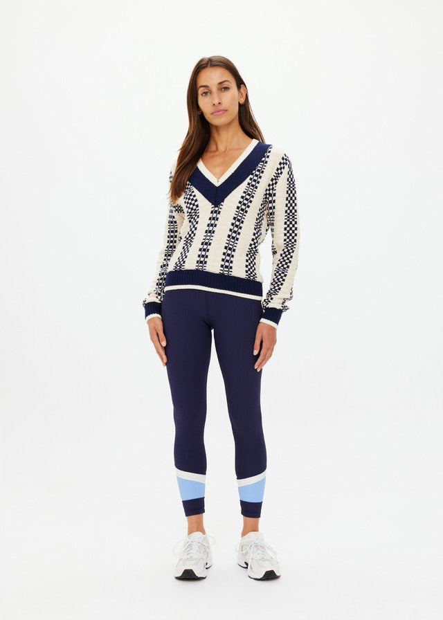 SONNY V NECK SWEATER CHECK