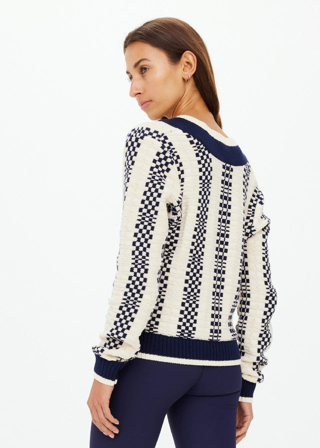 SONNY V NECK SWEATER CHECK