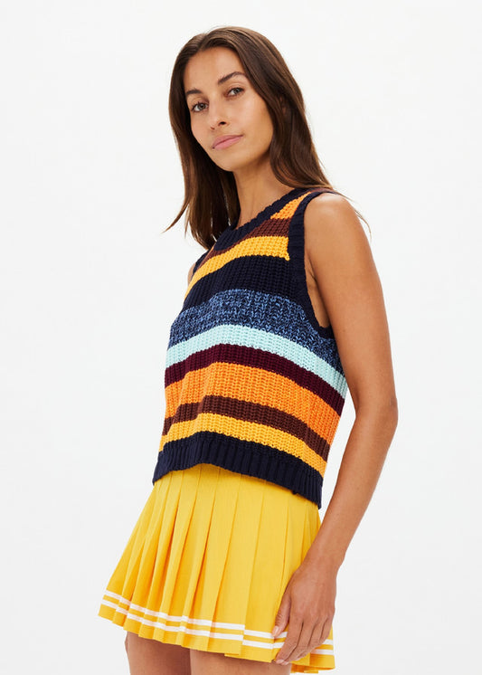 NELSON KNIT CROP VEST STRIPE