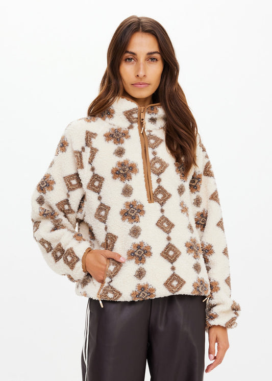 HARLOW FLEECE PULLOVER ABSTRACT