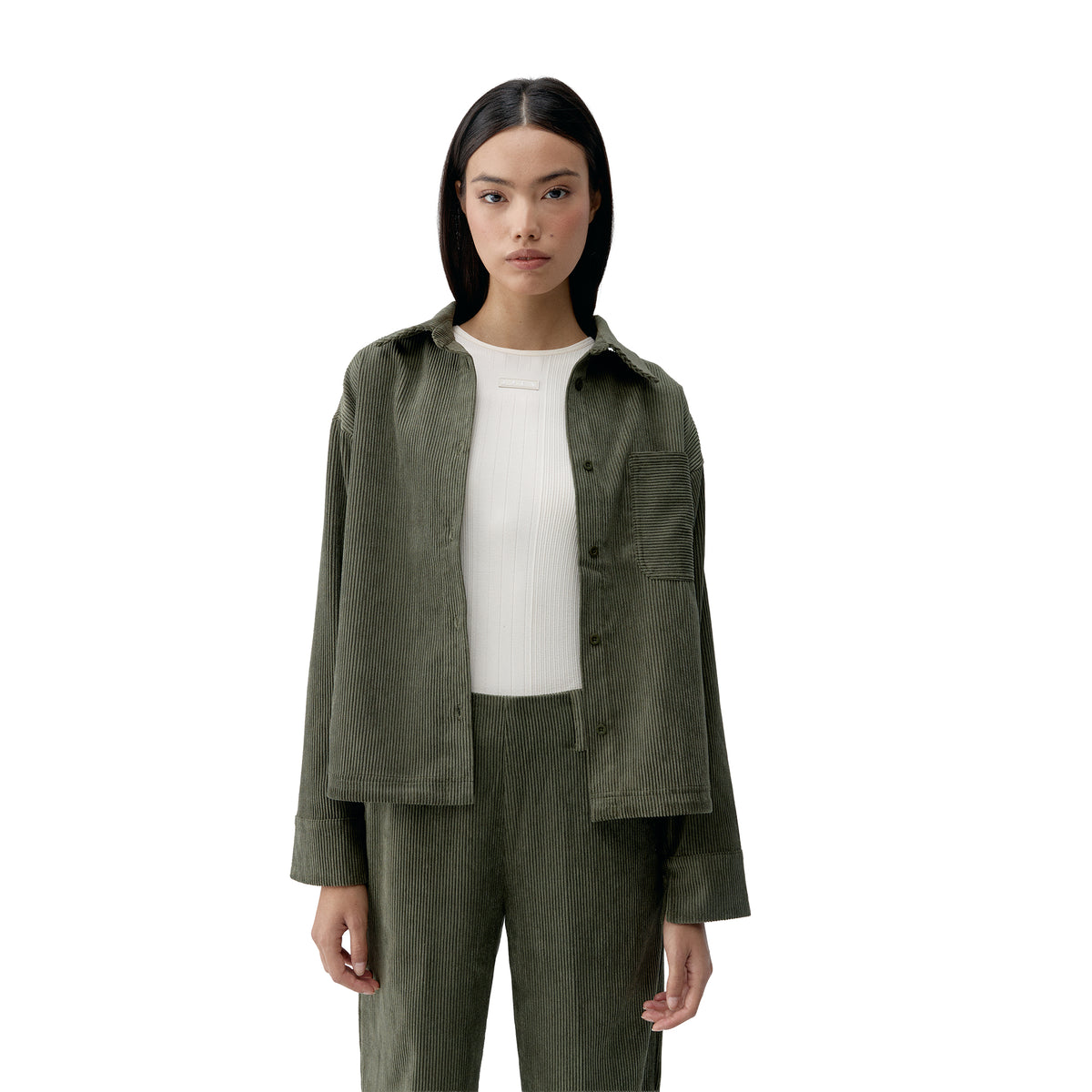 Shirt Zinnia Kaki Leaft