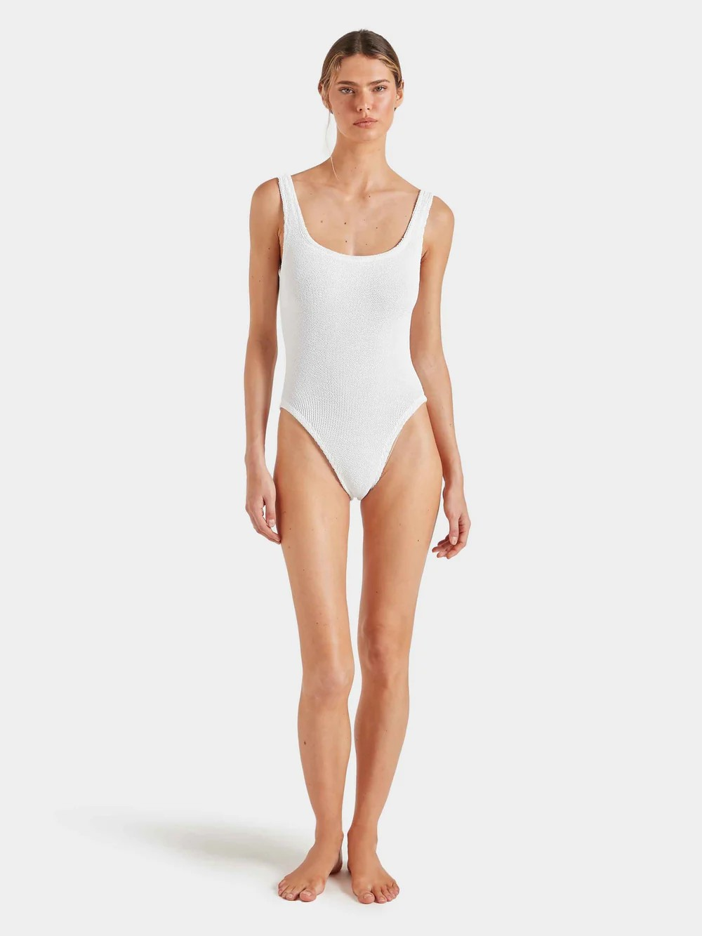 Square Neck Swim White