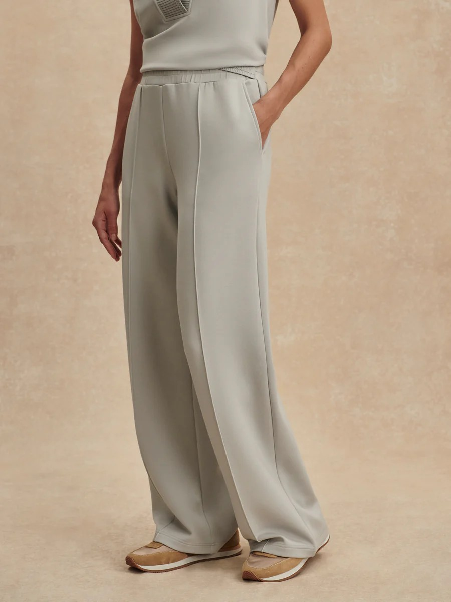 the wide leg pant 30 blue clay