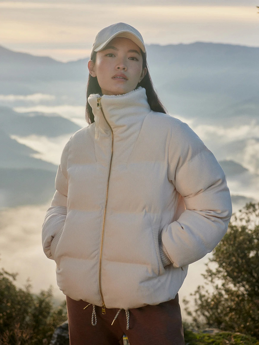 brackley cord puffer jacket birch