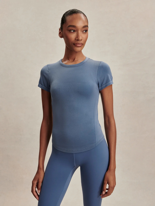 casper seamless tee bijou blue