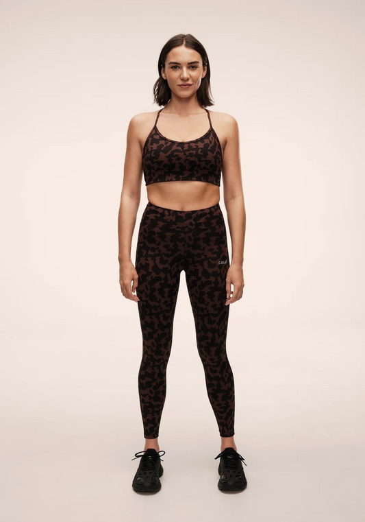 Essential Printed Tights Turtoise Brown