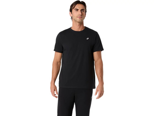 ASICS SPIRAL EMBROIDERY TEE PERFORMANCE BLACK